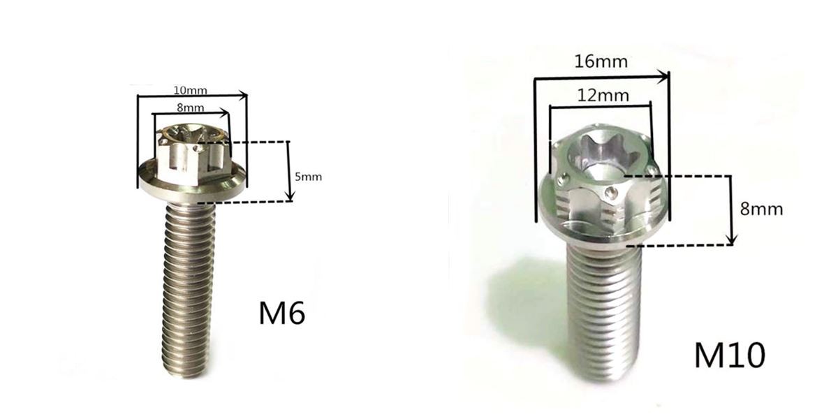 M6 M10 titanium bolt M6 M10 titanium bolt